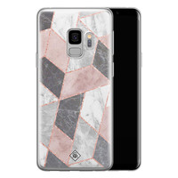 Casimoda Samsung Galaxy S9 siliconen telefoonhoesje - Stone grid