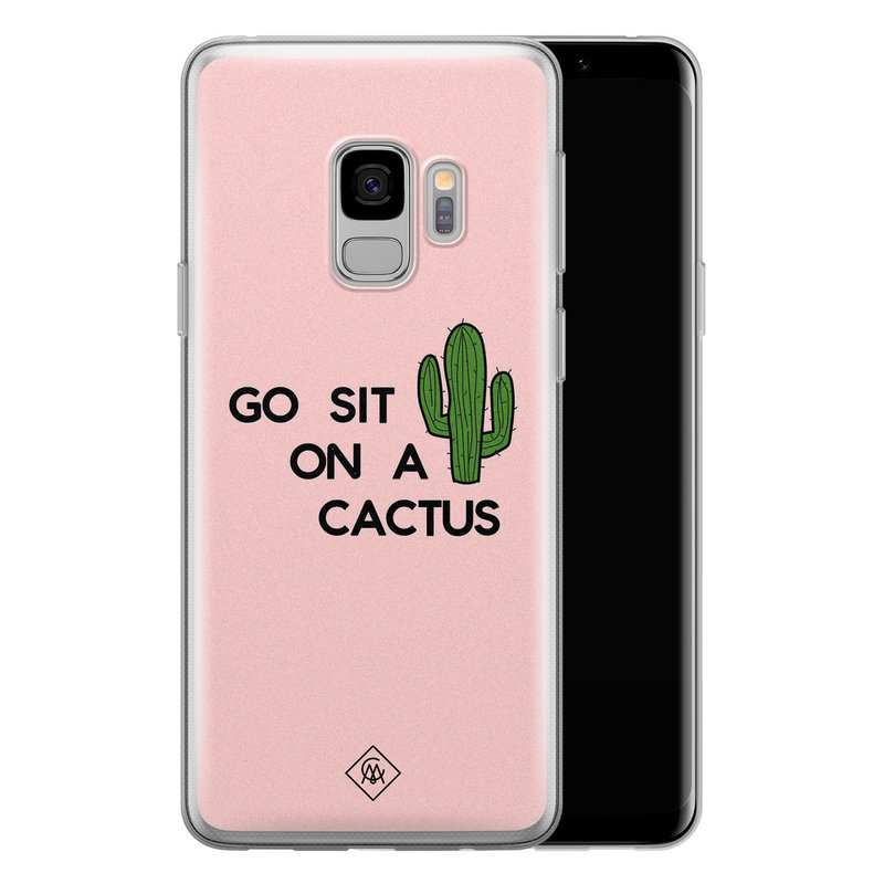 Casimoda Samsung Galaxy S9 siliconen hoesje - Go sit on a cactus