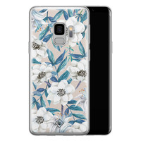 Casimoda Samsung Galaxy S9 siliconen telefoonhoesje - Touch of flowers