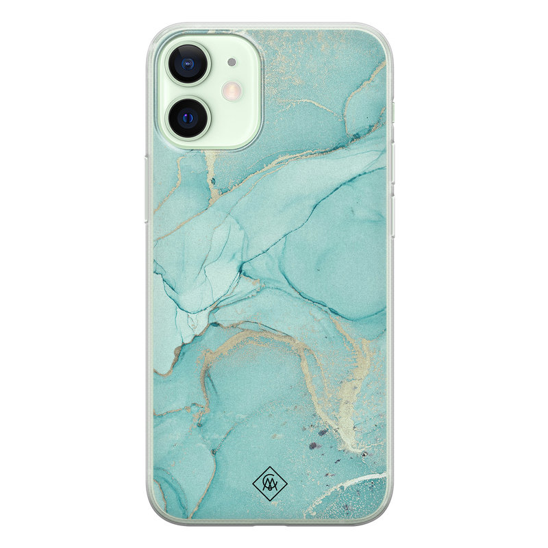 Casimoda iPhone 12 mini siliconen hoesje - Touch of mint