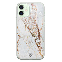 Casimoda iPhone 12 mini siliconen hoesje - Marmer goud