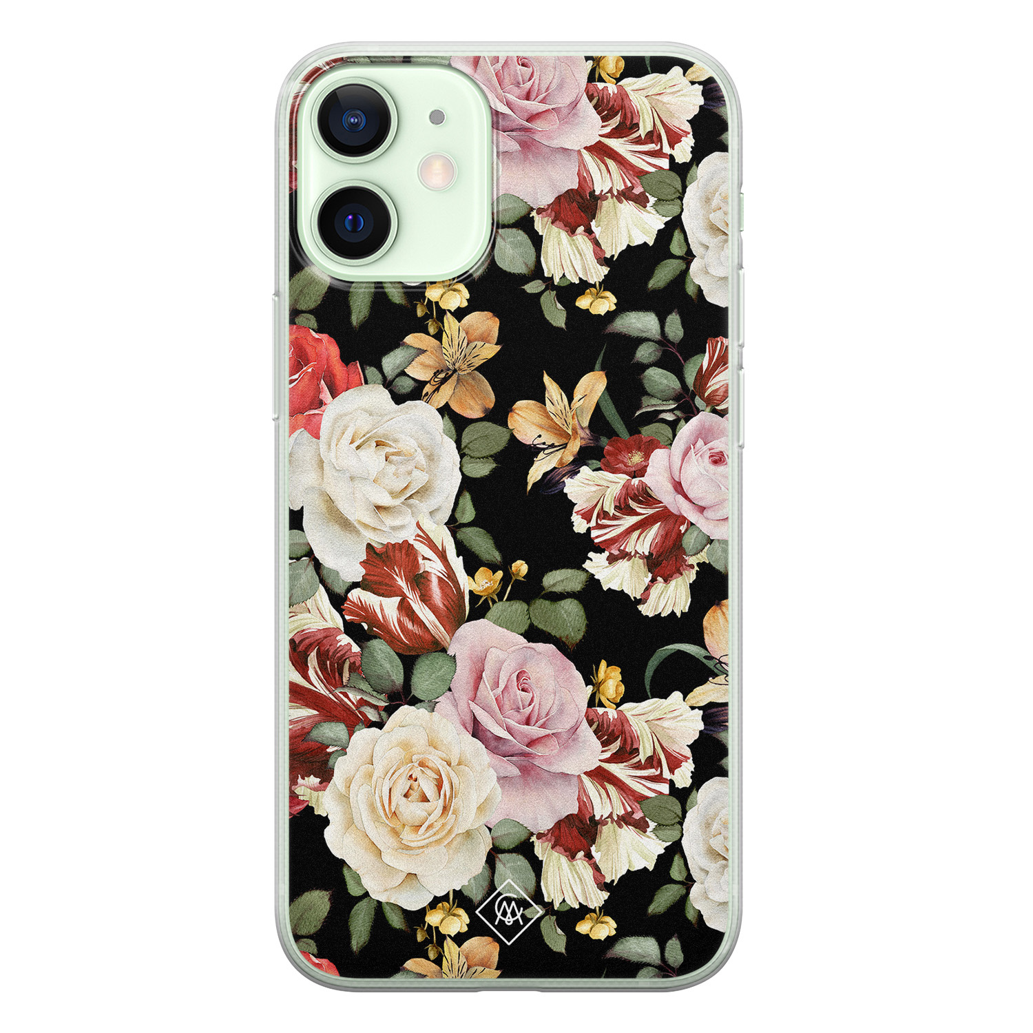 iPhone 12 mini siliconen hoesje - Flowerpower