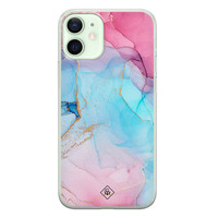 Casimoda iPhone 12 mini siliconen hoesje - Marble colorbomb