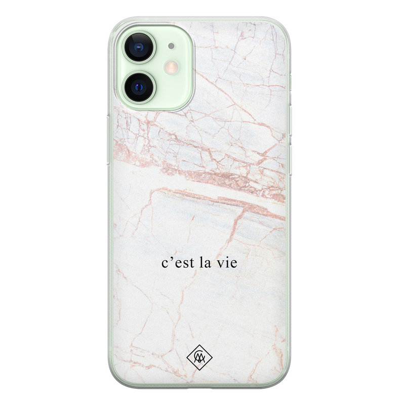 Casimoda iPhone 12 mini siliconen telefoonhoesje - C'est la vie
