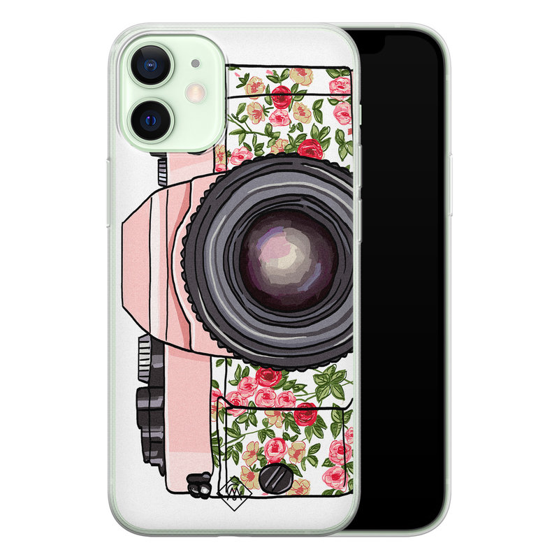 Casimoda iPhone 12 mini siliconen telefoonhoesje - Hippie camera
