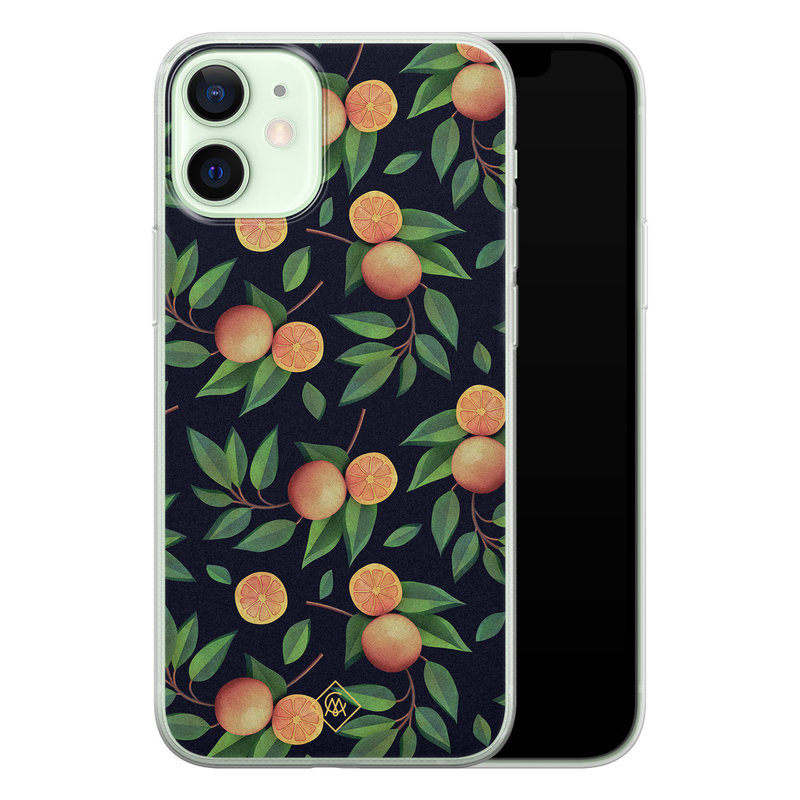 Casimoda iPhone 12 mini siliconen hoesje - Orange lemonade