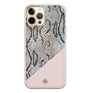Casimoda iPhone 12 Pro siliconen hoesje - Snake print