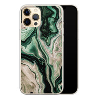 Casimoda iPhone 12 Pro siliconen hoesje - Green waves