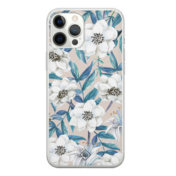 Casimoda iPhone 12 Pro Max siliconen hoesje - Touch of flowers
