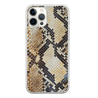 Casimoda iPhone 12 Pro Max siliconen hoesje - Golden snake