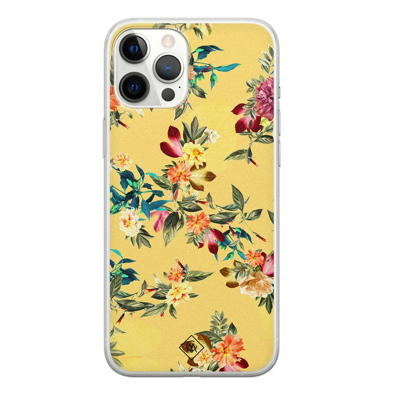 Casimoda iPhone 12 Pro Max siliconen hoesje - Floral days