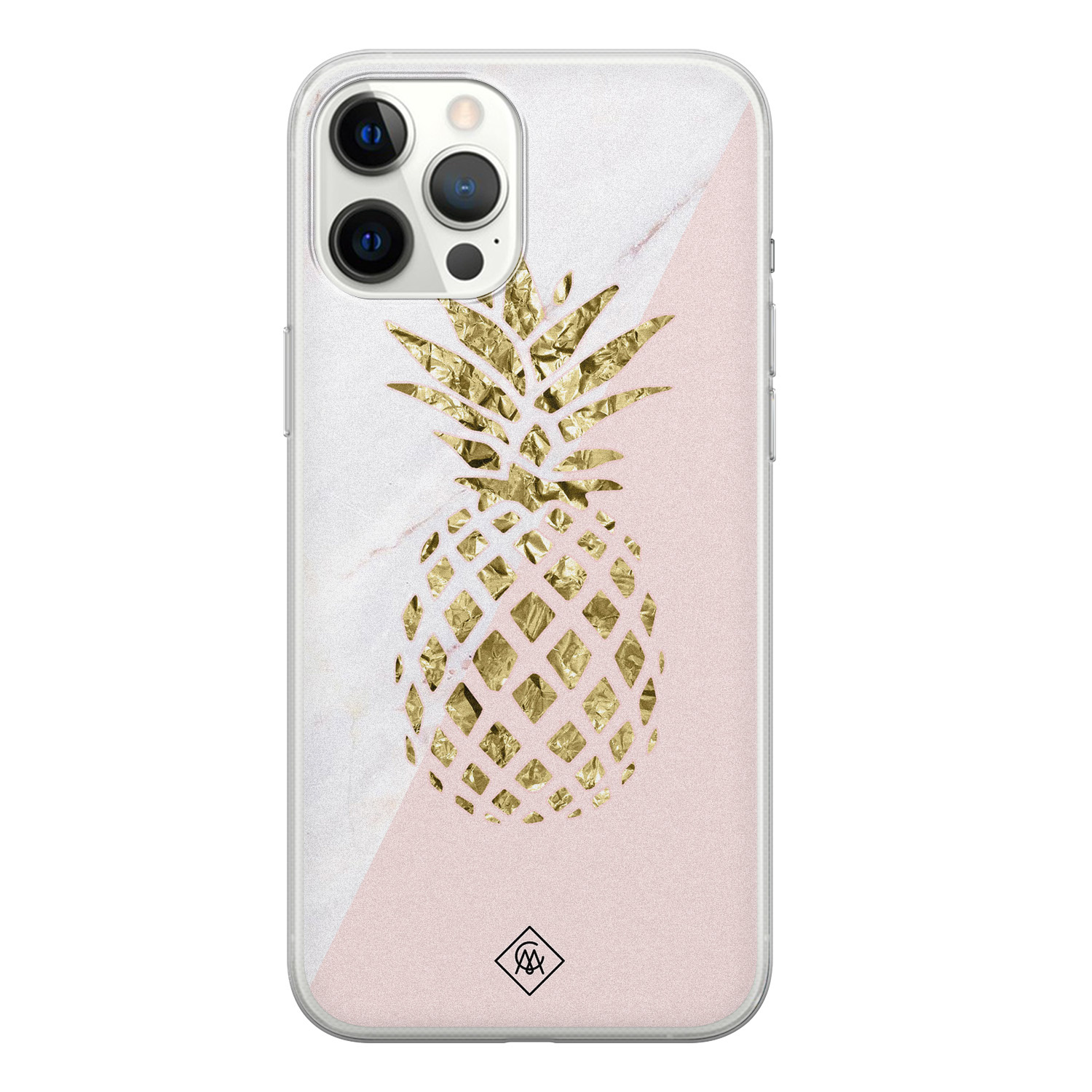 iPhone 12 Pro Max siliconen hoesje - Ananas