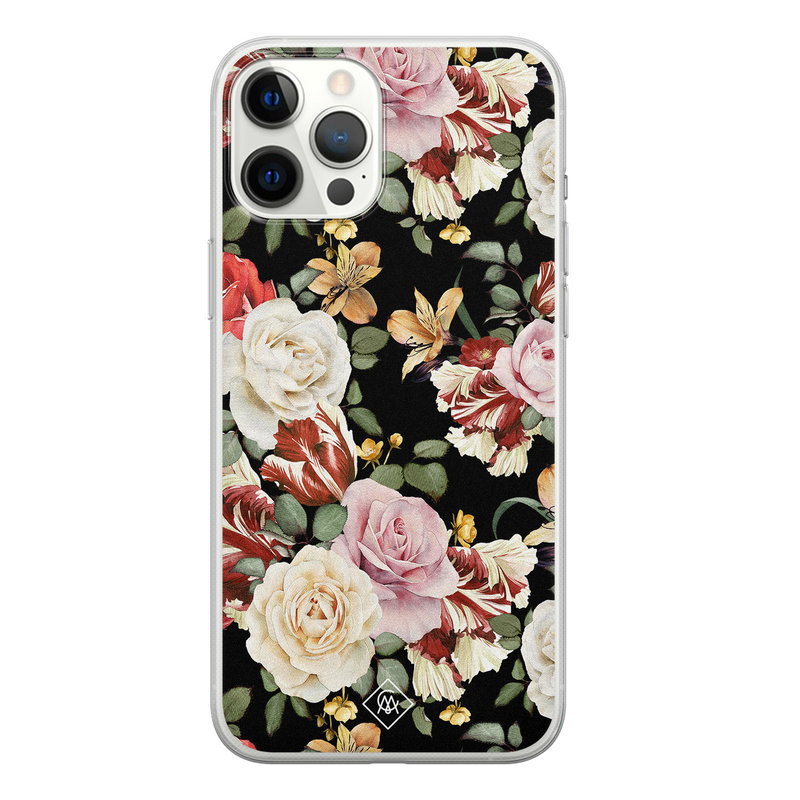 Casimoda iPhone 12 Pro Max siliconen hoesje - Flowerpower