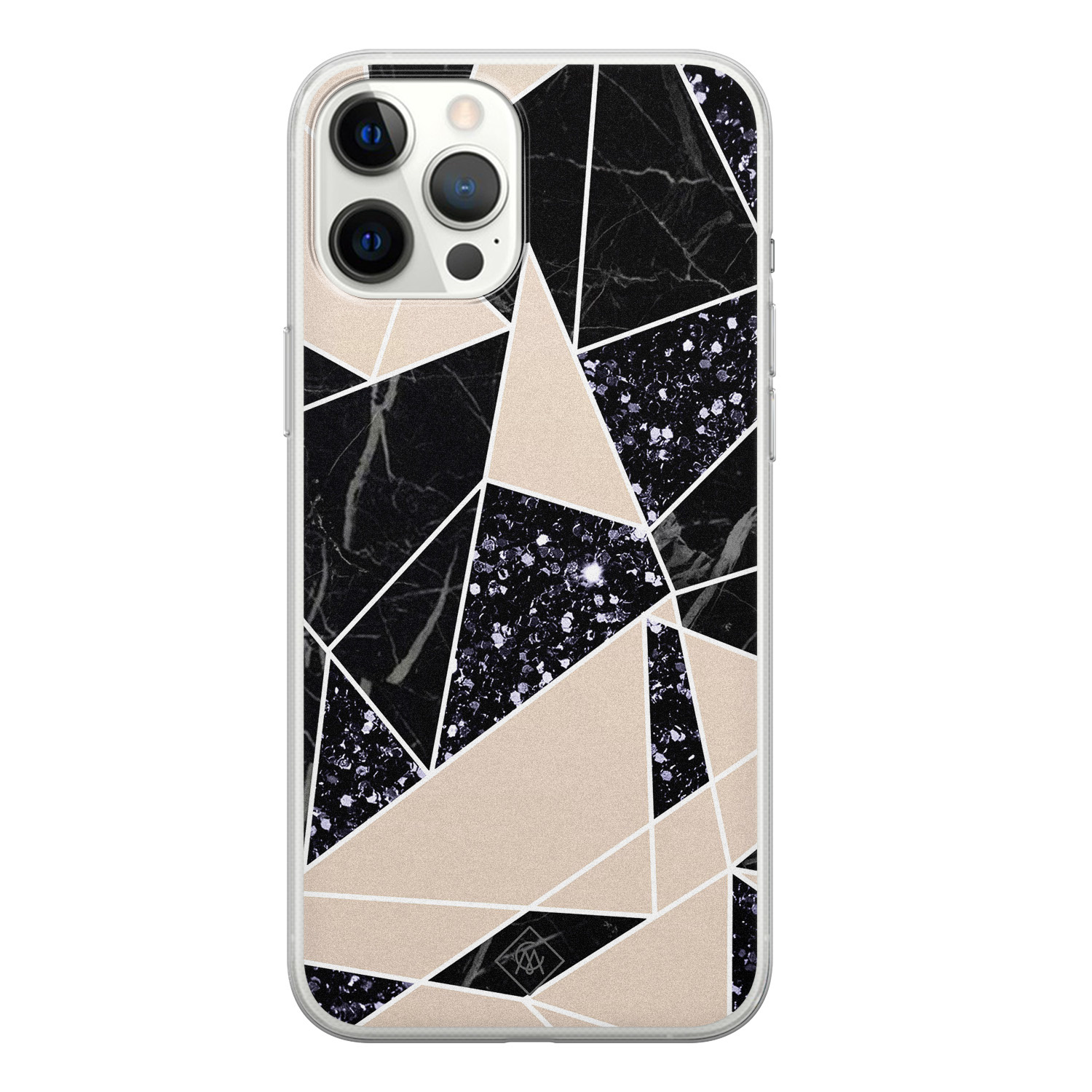 iPhone 12 Pro Max siliconen telefoonhoesje Abstract painted