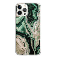 Casimoda iPhone 12 Pro Max siliconen hoesje - Green waves