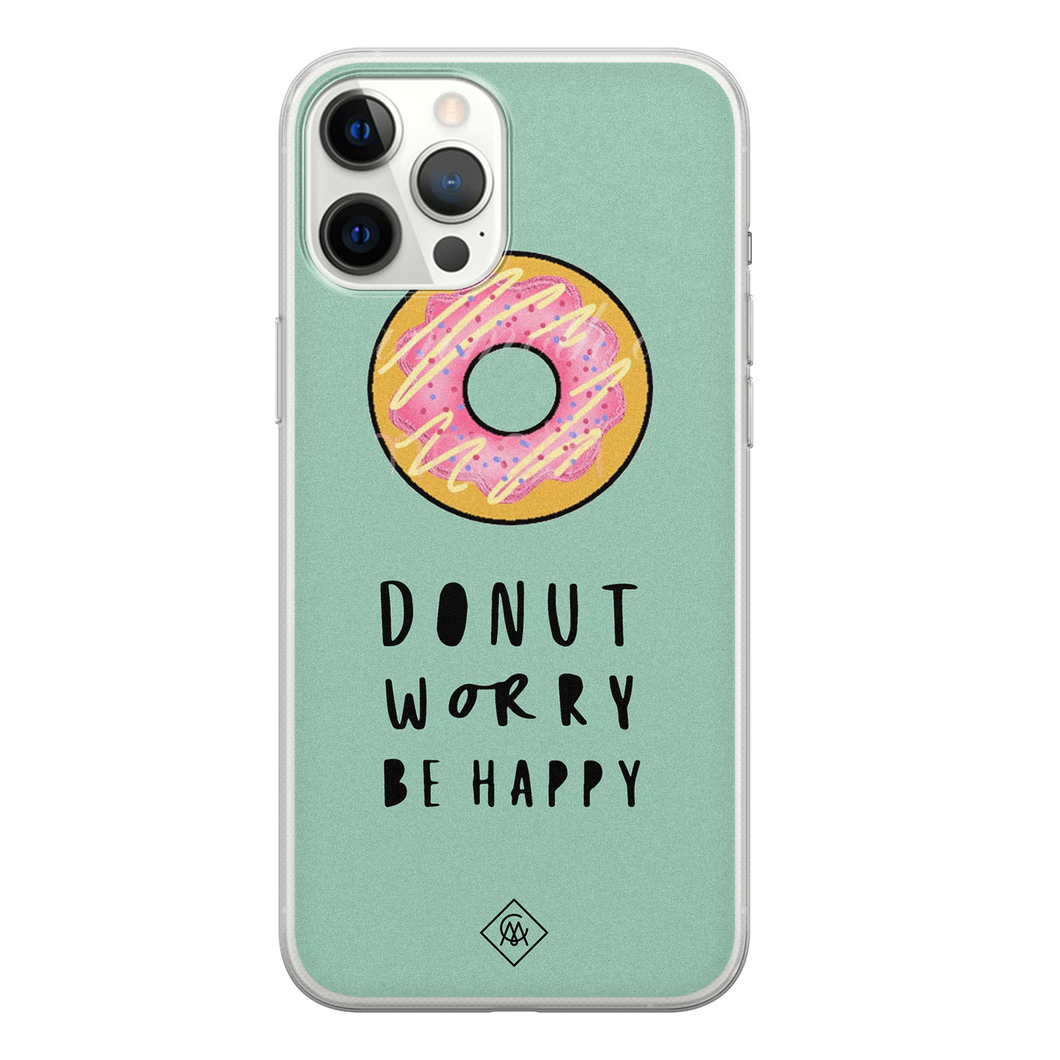 iPhone 12 Pro Max siliconen hoesje Donut worry