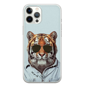 Casimoda iPhone 12 Pro Max siliconen hoesje - Tijger wild