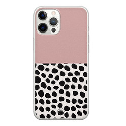 Casimoda iPhone 12 Pro Max siliconen hoesje - Pink dots