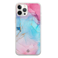 Casimoda iPhone 12 Pro Max siliconen hoesje - Marble colorbomb