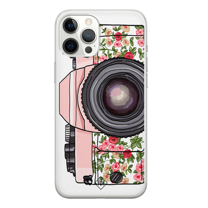 Casimoda iPhone 12 Pro Max siliconen telefoonhoesje - Hippie camera