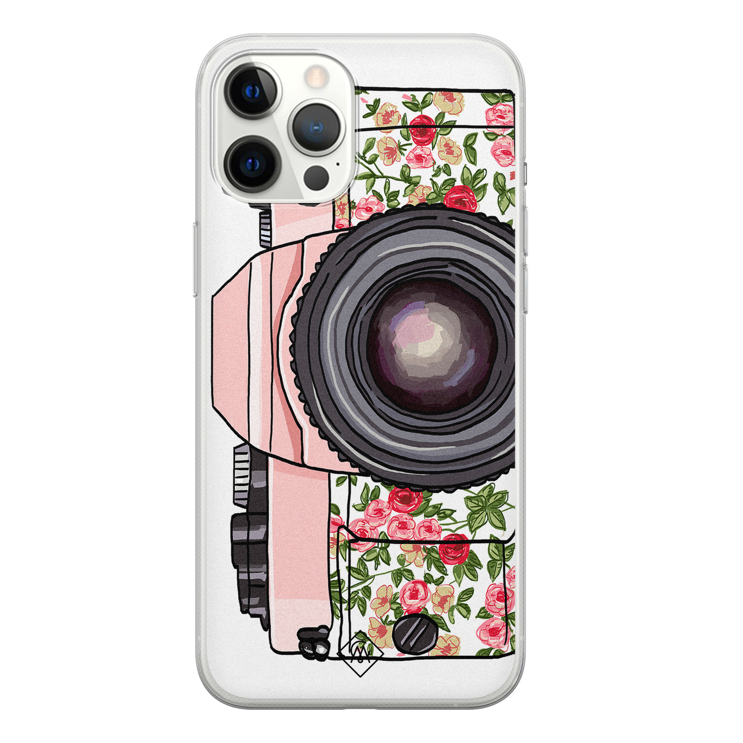iPhone 12 Pro Max siliconen telefoonhoesje - Hippie camera