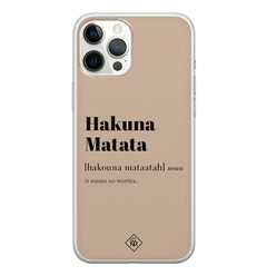 Casimoda iPhone 12 Pro Max siliconen hoesje - Hakuna matata