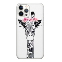 Casimoda iPhone 12 Pro Max siliconen hoesje - Giraffe