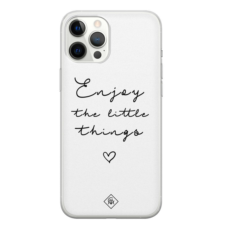 Casimoda iPhone 12 Pro Max siliconen hoesje - Enjoy life