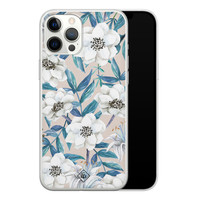 Casimoda iPhone 12 Pro Max siliconen telefoonhoesje - Touch of flowers