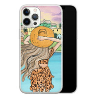 Casimoda iPhone 12 Pro Max siliconen hoesje - Sunset girl