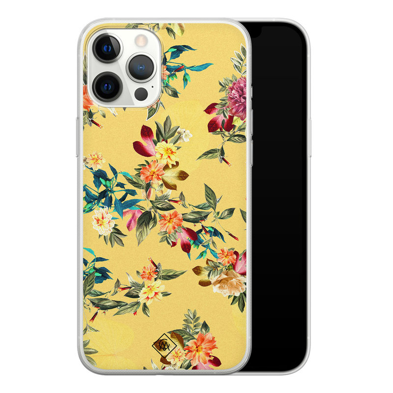 Casimoda iPhone 12 Pro Max siliconen hoesje - Floral days