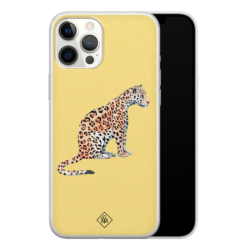 Casimoda iPhone 12 Pro Max siliconen hoesje - Leo wild