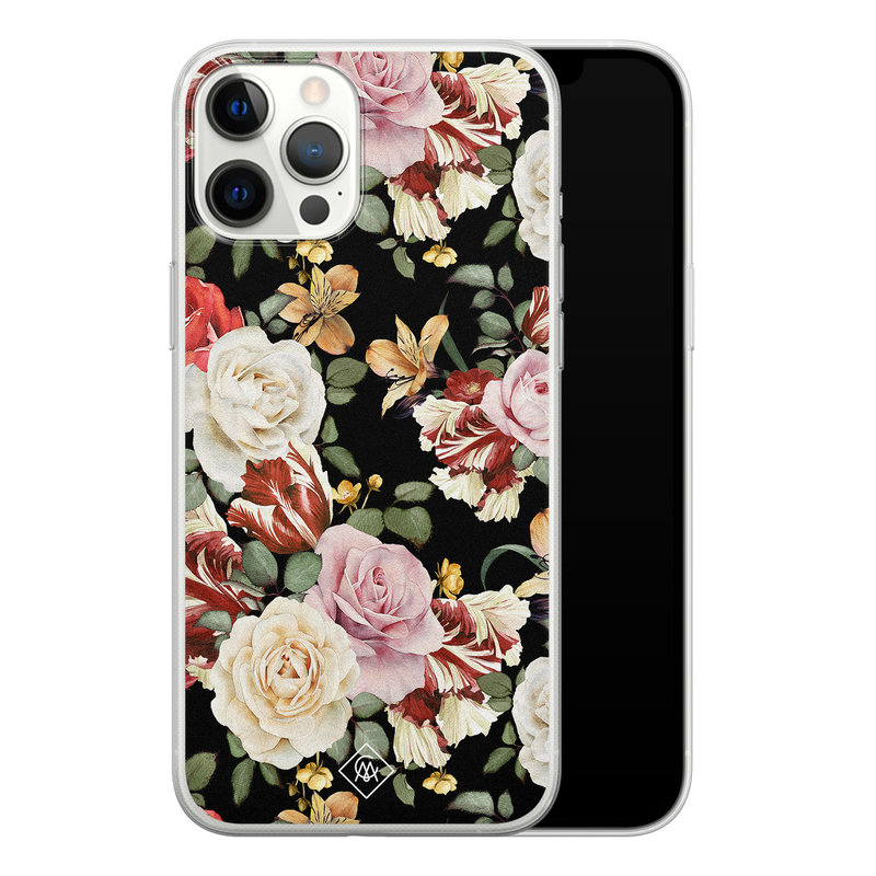 Casimoda iPhone 12 Pro Max siliconen hoesje - Flowerpower