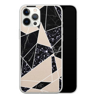 Casimoda iPhone 12 Pro Max siliconen telefoonhoesje - Abstract painted