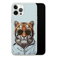 Casimoda iPhone 12 Pro Max siliconen hoesje - Tijger wild