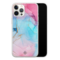 Casimoda iPhone 12 Pro Max siliconen hoesje - Marble colorbomb