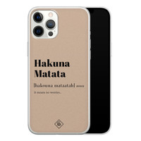 Casimoda iPhone 12 Pro Max siliconen hoesje - Hakuna matata