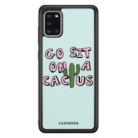Casimoda Samsung Galaxy A31 hoesje - Go sit on a cactus
