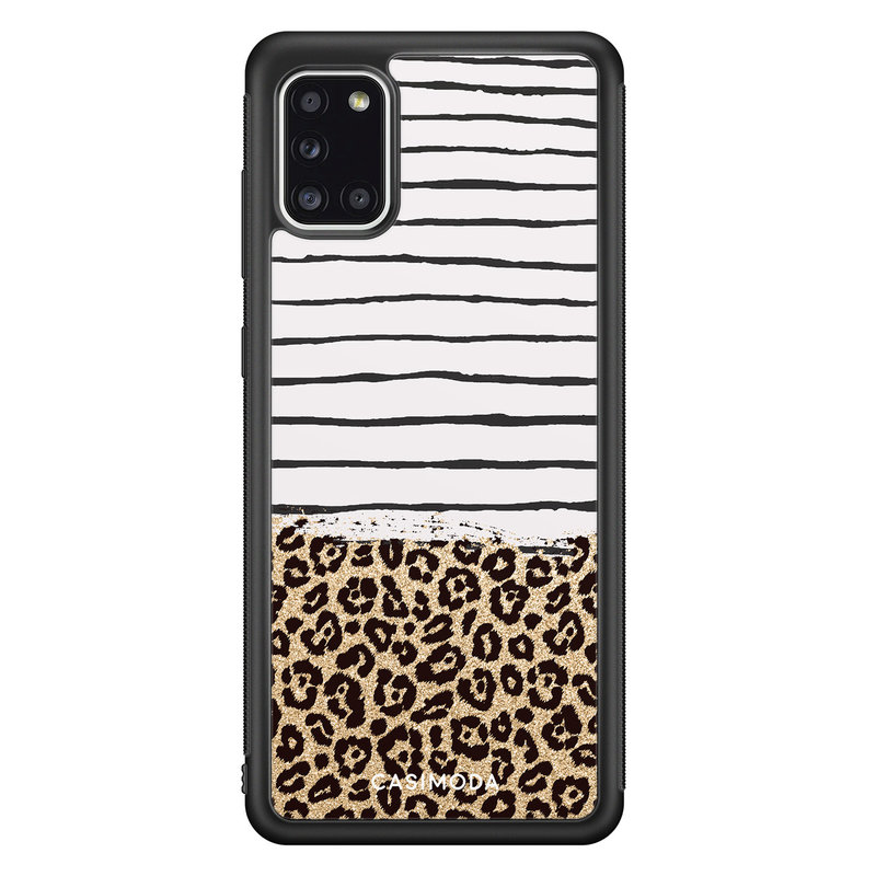 Casimoda Samsung Galaxy A31 hoesje - Leopard lines