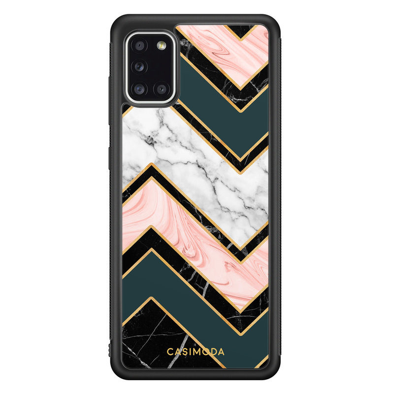 Casimoda Samsung Galaxy A31 hoesje - Marmer triangles