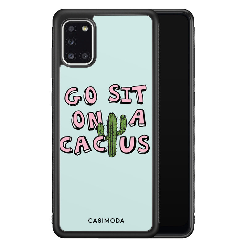 Casimoda Samsung Galaxy A31 hoesje - Go sit on a cactus