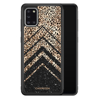 Casimoda Samsung Galaxy A31 hoesje - Chevron luipaard