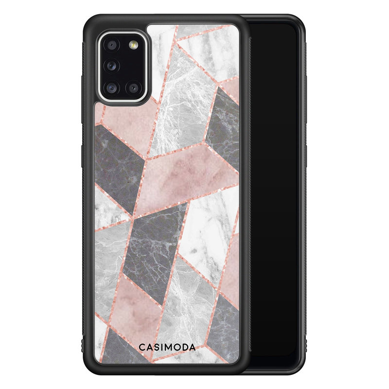 Casimoda Samsung Galaxy A31 hoesje - Stone grid