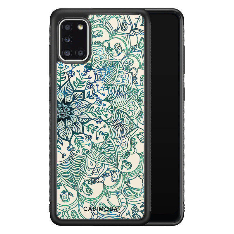 Casimoda Samsung Galaxy A31 hoesje - Mandala blauw