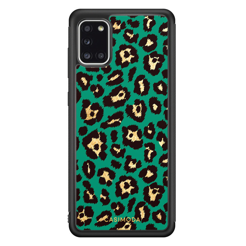 Casimoda Samsung Galaxy A31 hoesje - Luipaard groen