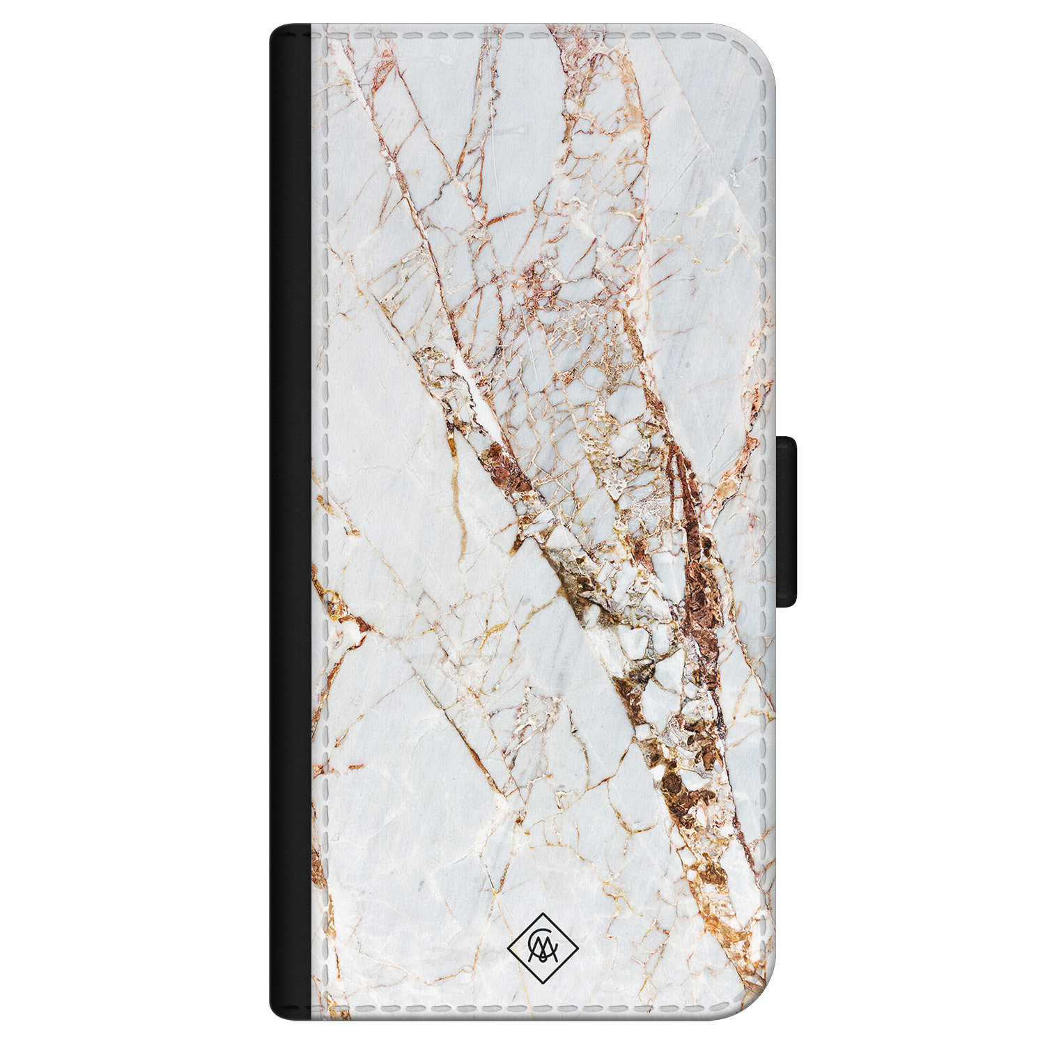 iPhone 12 flipcase Marmer goud