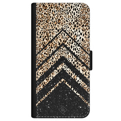 Casimoda iPhone 12 flipcase - Luipaard chevron