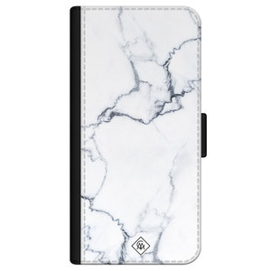 Casimoda iPhone 12 flipcase - Marmer grijs