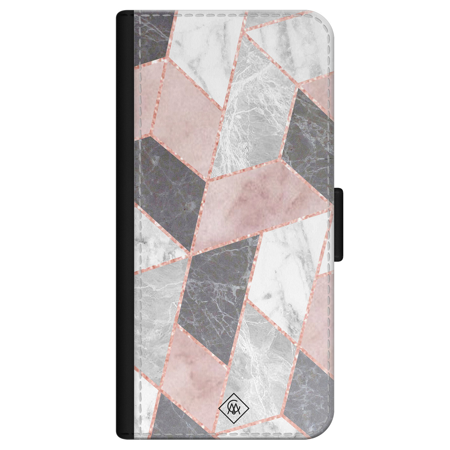 iPhone 12 flipcase - Stone grid