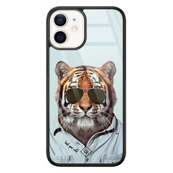 Casimoda iPhone 12 mini glazen hardcase - Tijger wild